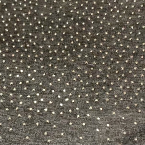JUST IN! GRAY Rhinestone beaded Long Sleeve Top - Picture 13 of 14